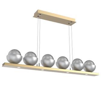 Cabochon LED Linear Suspension in Gilded Brass (404|PLB0093-0B-GB-S-CA1-L3-CS)