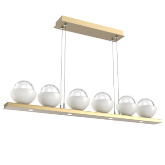 Cabochon LED Linear Suspension in Gilded Brass (404|PLB0093-0B-GB-C-CA1-L3-WI)