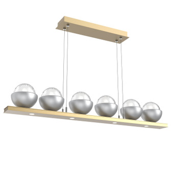 Cabochon LED Linear Suspension in Gilded Brass (404|PLB0093-0B-GB-C-CA1-L1-CS)