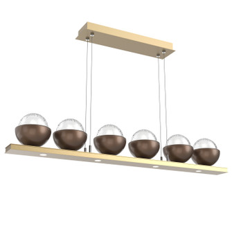 Cabochon LED Linear Suspension in Gilded Brass (404|PLB0093-0B-GB-C-CA1-L1-BB)