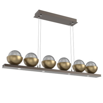 Cabochon LED Linear Suspension in Flat Bronze (404|PLB0093-0B-FB-S-CA1-L3-GB)