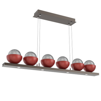 Cabochon LED Linear Suspension in Flat Bronze (404|PLB0093-0B-FB-S-CA1-L1-RE)