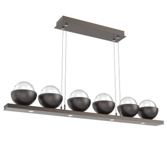 Cabochon LED Linear Suspension in Flat Bronze (404|PLB0093-0B-FB-C-CA1-L1-GP)