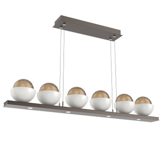 Cabochon LED Linear Suspension in Flat Bronze (404|PLB0093-0B-FB-B-CA1-L1-WI)