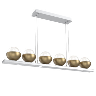 Cabochon LED Linear Suspension in Classic Silver (404|PLB0093-0B-CS-WL-CA1-L3-GB)