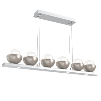 Cabochon LED Linear Suspension in Classic Silver (404|PLB0093-0B-CS-WL-CA1-L3-BS)