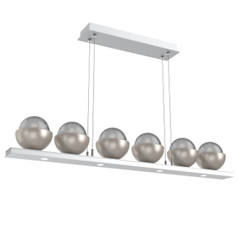 Cabochon LED Linear Suspension in Classic Silver (404|PLB0093-0B-CS-S-CA1-L1-BS)
