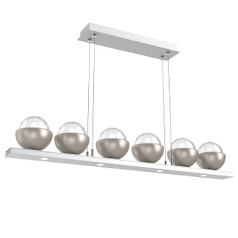 Cabochon LED Linear Suspension in Classic Silver (404|PLB0093-0B-CS-C-CA1-L3-BS)