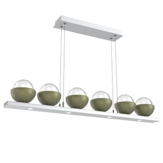 Cabochon LED Linear Suspension in Classic Silver (404|PLB0093-0B-CS-C-CA1-L1-GE)