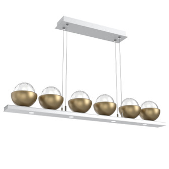 Cabochon LED Linear Suspension in Classic Silver (404|PLB0093-0B-CS-C-CA1-L1-GB)
