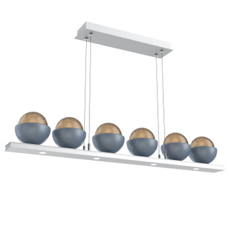 Cabochon LED Linear Suspension in Classic Silver (404|PLB0093-0B-CS-B-CA1-L3-BU)