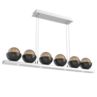 Cabochon LED Linear Suspension in Classic Silver (404|PLB0093-0B-CS-B-CA1-L1-MB)
