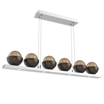 Cabochon LED Linear Suspension in Classic Silver (404|PLB0093-0B-CS-B-CA1-L1-FB)