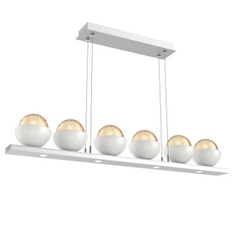 Cabochon LED Linear Suspension in Classic Silver (404|PLB0093-0B-CS-A-CA1-L3-WI)