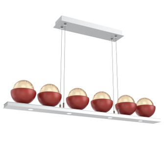 Cabochon LED Linear Suspension in Classic Silver (404|PLB0093-0B-CS-A-CA1-L3-RE)