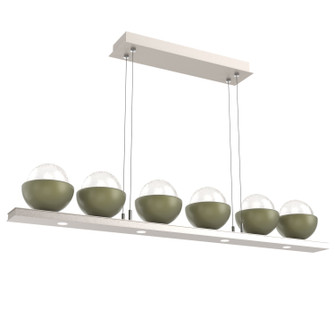 Cabochon LED Linear Suspension in Beige Silver (404|PLB0093-0B-BS-WL-CA1-L3-GE)