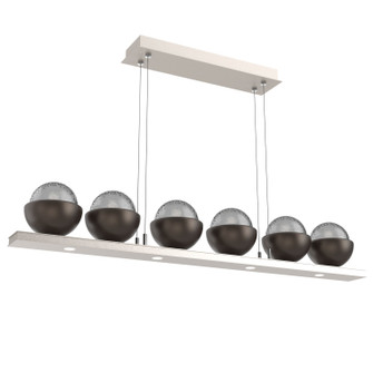 Cabochon LED Linear Suspension in Beige Silver (404|PLB0093-0B-BS-S-CA1-L3-FB)