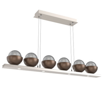 Cabochon LED Linear Suspension in Beige Silver (404|PLB0093-0B-BS-S-CA1-L3-BB)