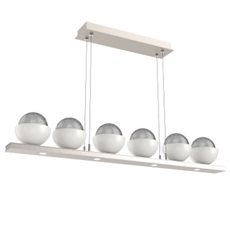 Cabochon LED Linear Suspension in Beige Silver (404|PLB0093-0B-BS-S-CA1-L1-WI)