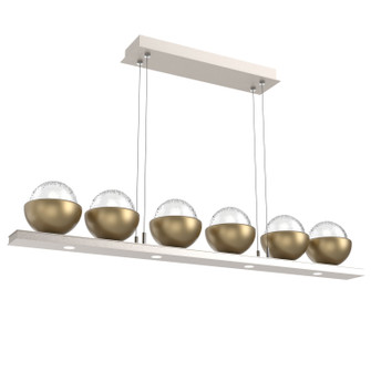 Cabochon LED Linear Suspension in Beige Silver (404|PLB0093-0B-BS-C-CA1-L1-GB)