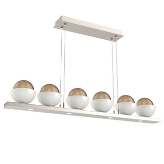Cabochon LED Linear Suspension in Beige Silver (404|PLB0093-0B-BS-B-CA1-L3-WI)