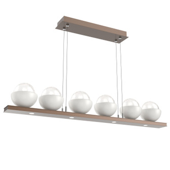 Cabochon LED Linear Suspension in Burnished Bronze (404|PLB0093-0B-BB-WL-CA1-L3-WI)