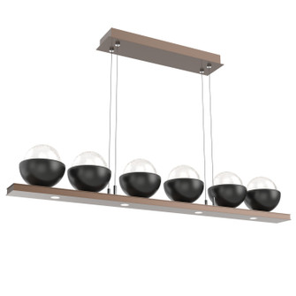 Cabochon LED Linear Suspension in Burnished Bronze (404|PLB0093-0B-BB-WL-CA1-L3-MB)