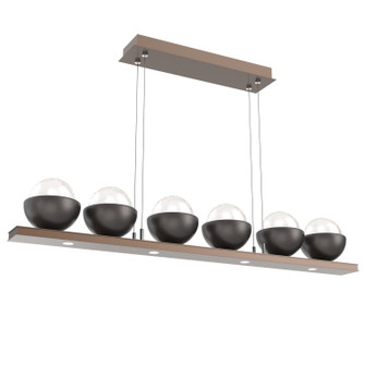 Cabochon LED Linear Suspension in Burnished Bronze (404|PLB0093-0B-BB-WL-CA1-L3-GP)