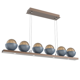 Cabochon LED Linear Suspension in Burnished Bronze (404|PLB0093-0B-BB-B-CA1-L1-BU) Cabochon LED Linear Suspension in Burnished Bronze (404|PLB0093-0B-BB-B-CA1-L1-BU)