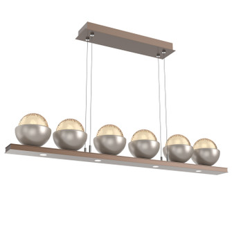 Cabochon LED Linear Suspension in Burnished Bronze (404|PLB0093-0B-BB-A-CA1-L3-BS) Cabochon LED Linear Suspension in Burnished Bronze (404|PLB0093-0B-BB-A-CA1-L3-BS)