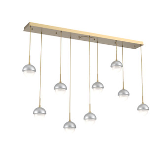 Cabochon LED Pendant in Gilded Brass (404|PLB0093-09-GB-WL-C01-L3-CS)