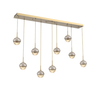 Cabochon LED Pendant in Gilded Brass (404|PLB0093-09-GB-A-C01-L3-BS)