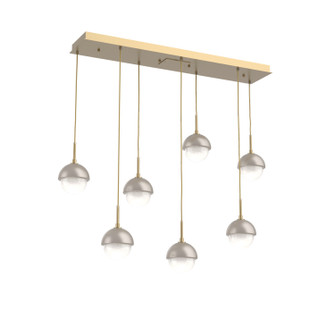Cabochon LED Pendant in Gilded Brass (404|PLB0093-07-GB-WL-C01-L3-BS)