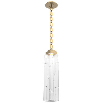 Ledgestone LED Pendant in Gilded Brass (404|LNB0056-01-GB-LC-CH2-L3)
