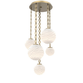 Gaia LED Pendant in Gilded Brass (404|CNB0092-05-GB-WL-CH2-L3)