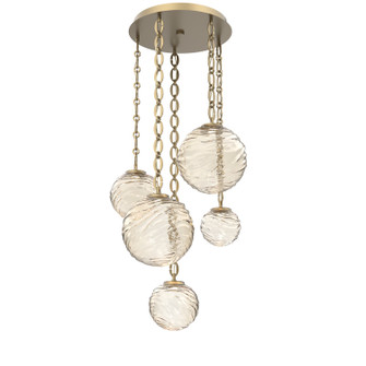 Gaia LED Pendant in Gilded Brass (404|CNB0092-05-GB-A-CH2-L1)
