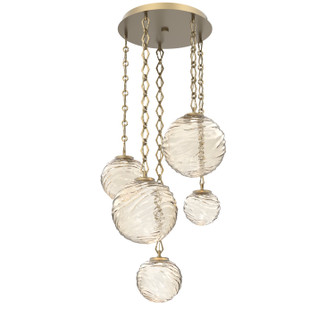 Gaia LED Pendant in Gilded Brass (404|CNB0092-05-GB-A-CH1-L1)
