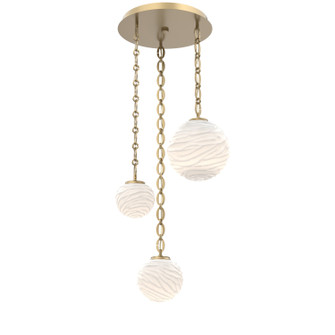 Gaia LED Pendant in Gilded Brass (404|CNB0092-03-GB-WL-CH2-L3)