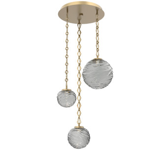 Gaia LED Pendant in Gilded Brass (404|CNB0092-03-GB-S-CH1-L3)