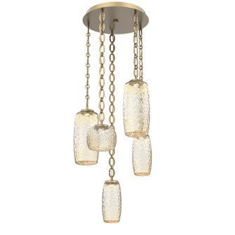 Vessel LED Pendant in Gilded Brass (404|CNB0091-05-GB-A-CH2-L1)