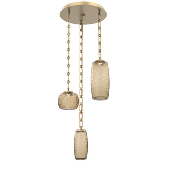 Vessel LED Pendant in Gilded Brass (404|CNB0091-03-GB-B-CH3-L3)