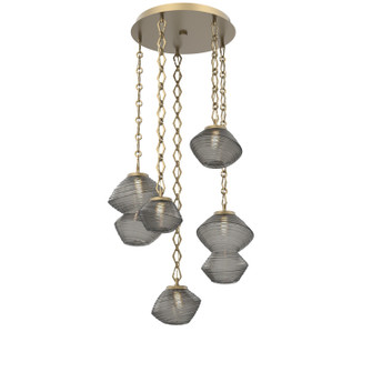 Mesa LED Pendant in Gilded Brass (404|CNB0089-05-GB-S-CH1-L3)