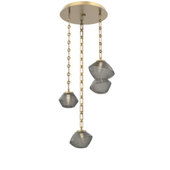 Mesa LED Pendant in Gilded Brass (404|CNB0089-03-GB-S-CH3-L1)