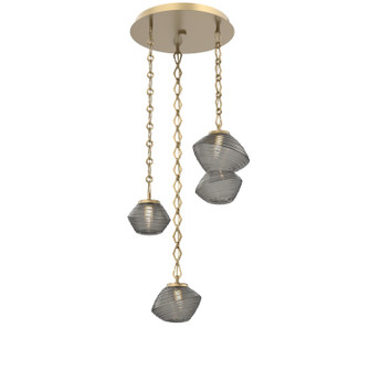 Mesa LED Pendant in Gilded Brass (404|CNB0089-03-GB-S-CH1-L3)