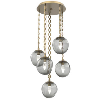 Aster LED LED Pendant in Gilded Brass (404|CNB0066-05-GB-GS-CH2-L1)