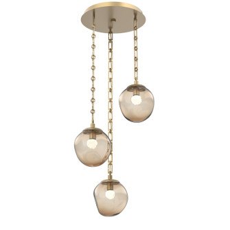Aster LED LED Pendant in Gilded Brass (404|CNB0066-03-GB-FB-CH3-L1)