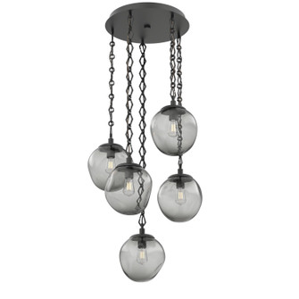 Aster Bulb Five Light Pendant in Matte Black (404|CNB0062-05-MB-S-CH1-E2)