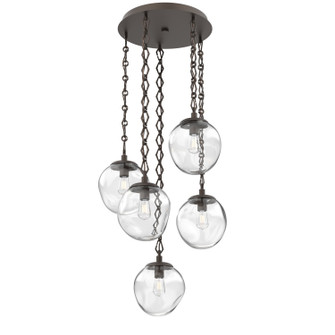 Aster Bulb Five Light Pendant in Flat Bronze (404|CNB0062-05-FB-C-CH1-E2)
