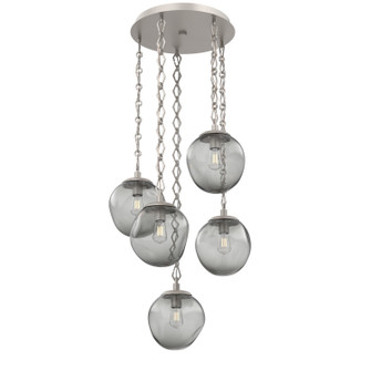 Aster Bulb Five Light Pendant in Beige Silver (404|CNB0062-05-BS-S-CH1-E2)