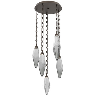 Rock Crystal LED Pendant in Flat Bronze (404|CNB0050-05-FB-CS-CH3-L3)